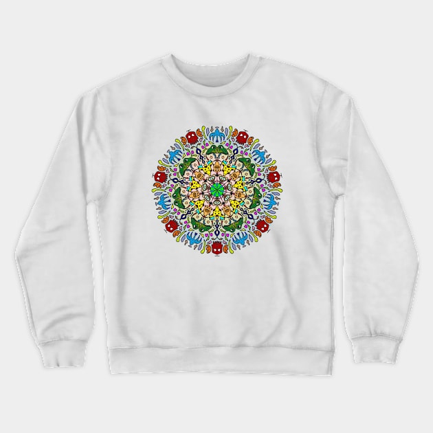 Animal Creature Mandala Crewneck Sweatshirt by pbDazzler23